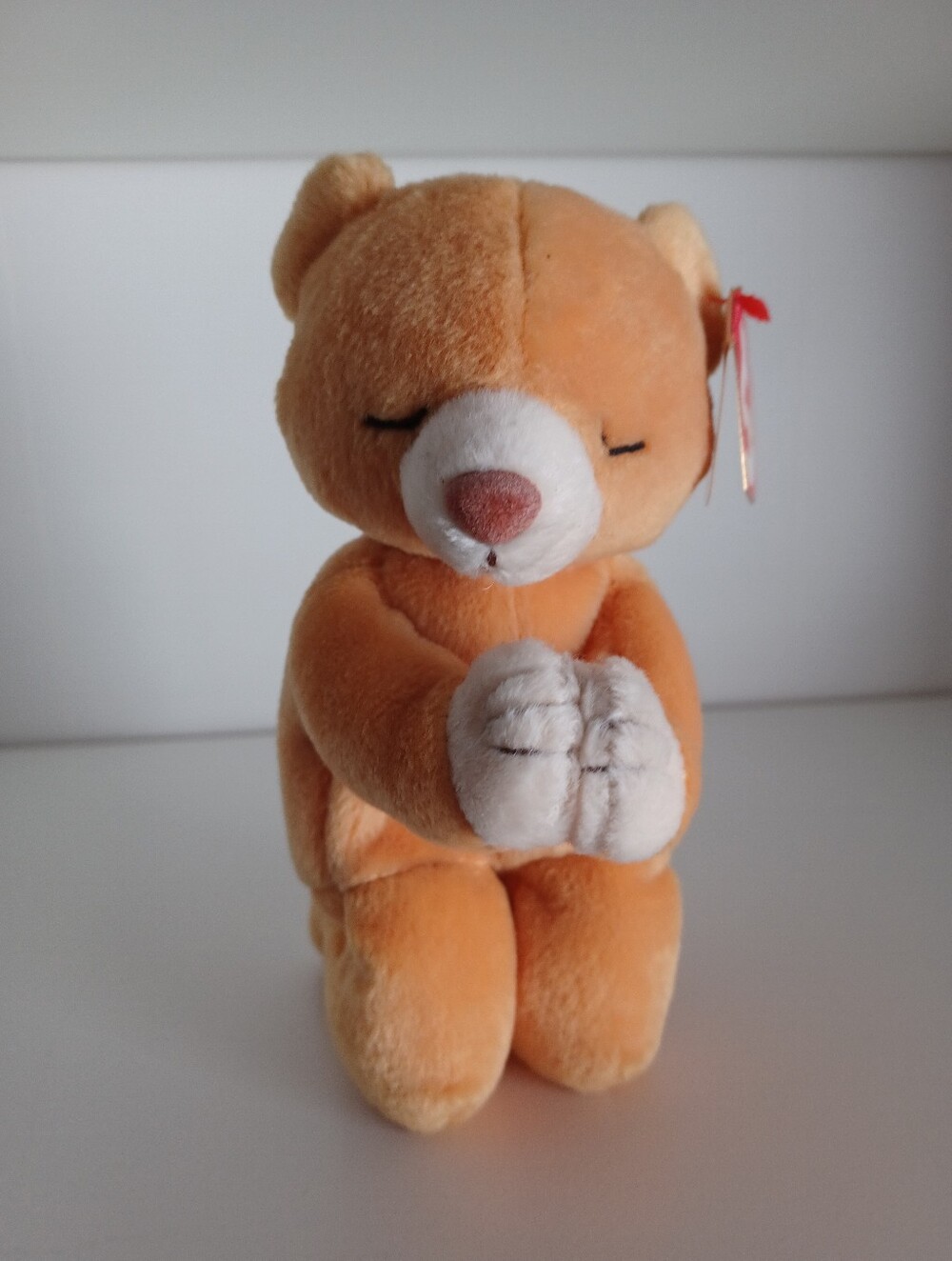 Hope Praying Bear Ty Beanie Baby With "Errors" On Tag Collectible 90s Toy Plush